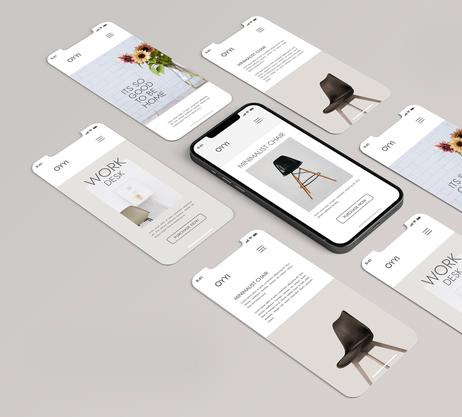 Minimal shopping app layouts